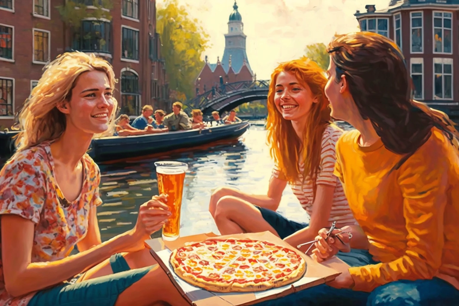 Amsterdam pizzaboot
